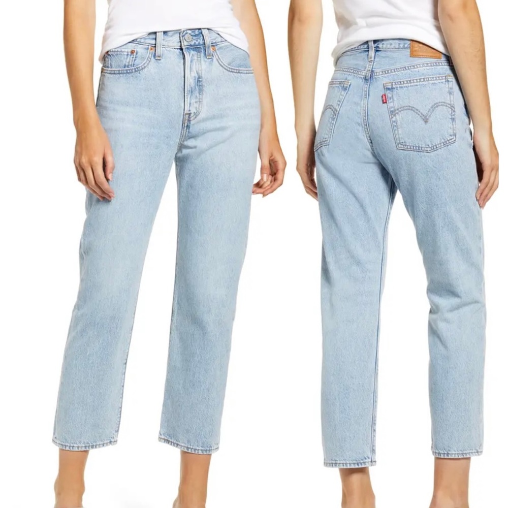 Levis wedgie high waist crop straight leg jeans